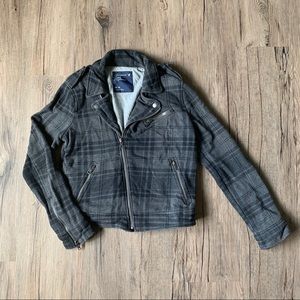American Eagle Outfitters Gray and Black Utility Jacket